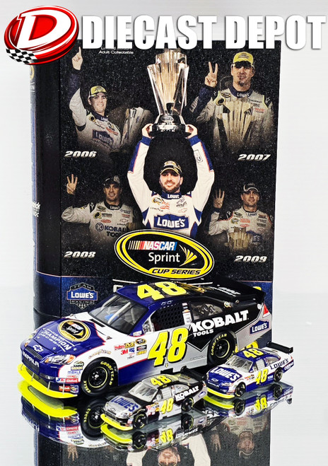 JIMMIE JOHNSON 2010 5X CHAMP LOWE'S/ KOBALT 3-CAR BOOK SET by ACTION