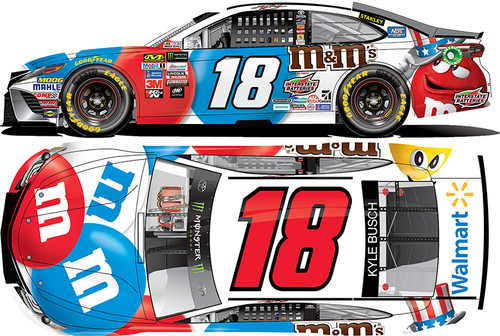 (CANCELLED) KYLE BUSCH 2017 RED WHITE & BLUE PATRIOTIC M&M'S 1/24 ACTION