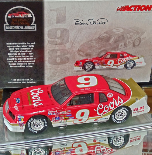 BILL ELLIOTT 1991 BLUE/WHITE COORS LIGHT THUNDERBIRD 1/24 SCALE
