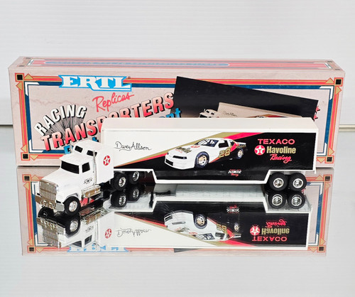 DAVEY ALLISON 1992 TEXACO/ HAVOLINE HAULER TRANSPORTER 1/64 ERTL (WHITE ROSE) DIECAST