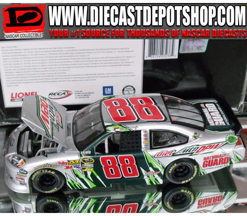 DALE EARNHARDT JR 2012 DIET MOUNTAIN DEW 1/24 ACTION GOLD SERIES (HOOD OPENS)