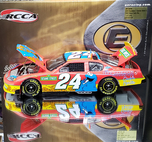 JEFF GORDON 2002 'ELMO' SESAME STREET 1/24 ACTION ELITE AUTOGRAPHED