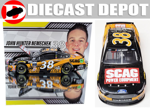 JOHN HUNTER NEMECHEK 2020 SCAG POWER EQUIPMENT #38 MUSTANG 1/24 ACTION COLLECTOR SERIES