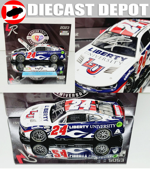 AUTOGRAPHED WILLIAM BYRON 2023 LIBERTY UNIVERSITY #24 CAMARO 1/24 ACTION DIECAST AUTOGRAPHED WILLIAM BYRON 2023 LIBERTY UNIVERSITY #24 CAMARO 1/24 ACTION DIECAST