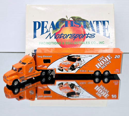 TONY STEWART 2000 HOME DEPOT HAULER TRANSPORTER 1/64 PEACH STATE MOTORSPORTS DIECAST