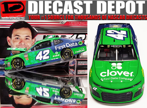 KYLE LARSON 2018 CLOVER/ FIRST DATA COLOR CHROME 1/24 COLLECTOR SERIES