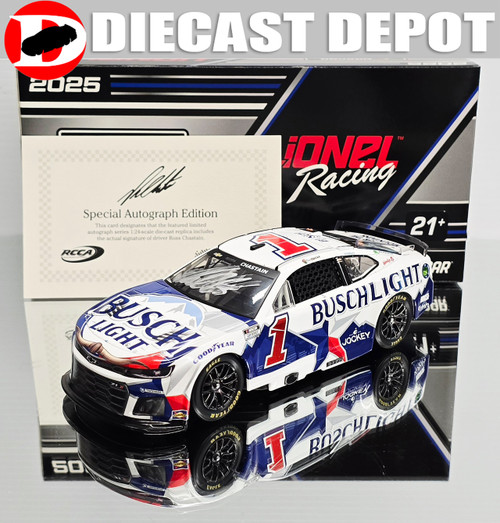 AUTOGRAPHED ROSS CHASTAIN 2025 BUSCH LIGHT FOR THE LOVE OF TEXAS 1/24 ARC DIECAST AUTOGRAPHED ROSS CHASTAIN 2025 BUSCH LIGHT FOR THE LOVE OF TEXAS 1/24 ARC DIECAST