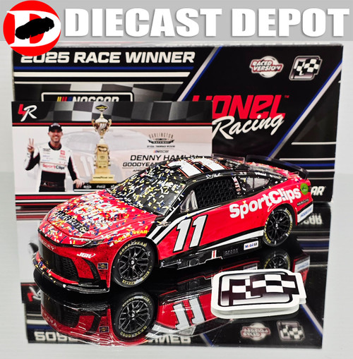 DENNY HAMLIN 2025 DARLINGTON WIN RACED VERSION RETRO SPORTS CLIPS