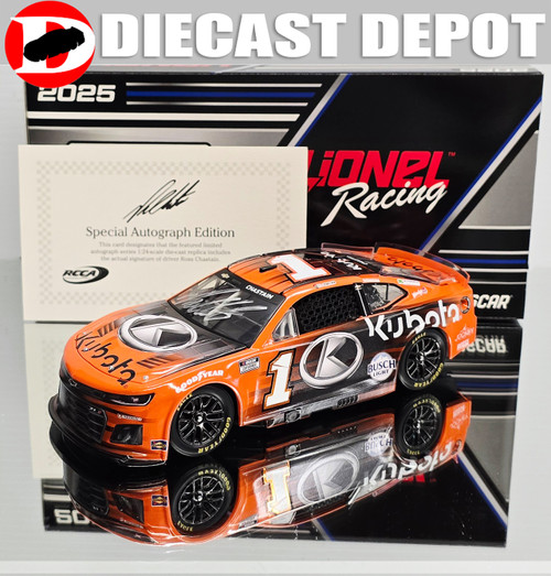 AUTOGRAPHED SHANE VAN GISBERGEN 2025 KUBOTA 1/24 ACTION DIECAST