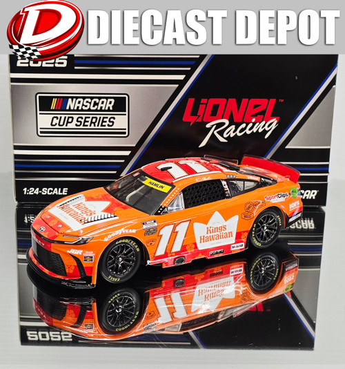 自動二輪車　大阪C あ 5555 コレクションディスプレイ専用ナンバー DENNY HAMLIN 2025 KING'S HAWAIIAN *COLOR CHROME* 1/24 ARC DIECAST