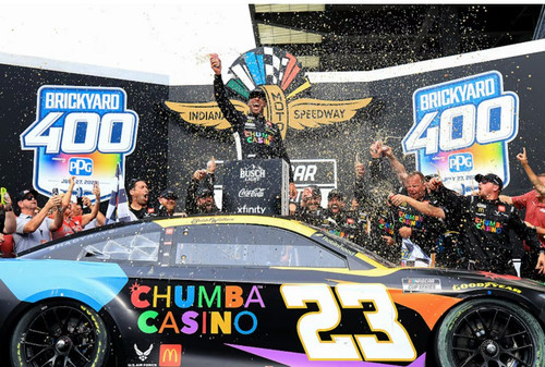 BUBBA WALLACE 2025 INDY BRICKYARD 400 WIN CHUMBA CASINO RACED VERSION 1/24 ELITE DIECAST (ADVANCED ORDER)