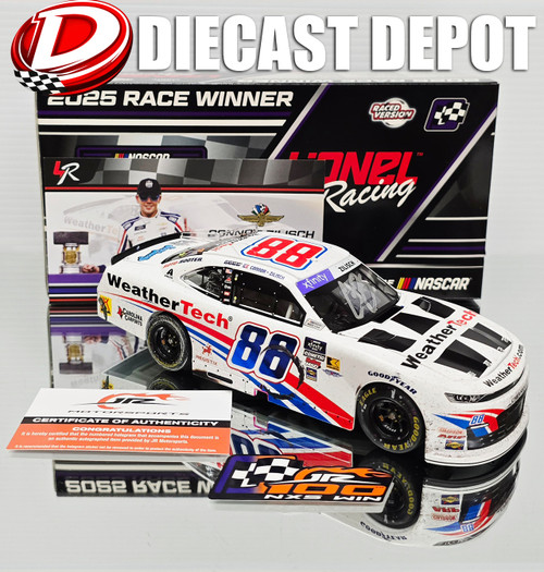 AUTOGRAPHED CONNOR ZILISCH 2025 INDY BRICKYARD WIN RACED VERSION WEATHERTECH 1/24 ARC DIECAST