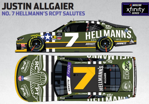 JUSTIN ALLGAIER 2025 HELLMAN'S RCPT SALUTES 1/24 ARC DIECAST
