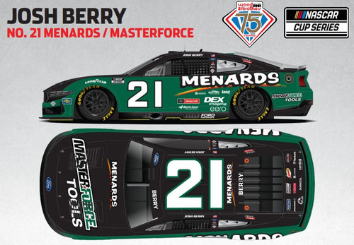 JOSH BERRY 2025 MENARDS/ MASTERFORCE *COLOR CHROME* 1/24 ARC DIECAST (ADVANCED ORDER)