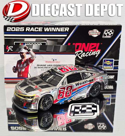 SHANE VAN GISBERGEN 2025 WATKINS GLEN WIN RACED VERSION WEATHERTECH *COLOR CHROME*  1/24 ARC DIECAST