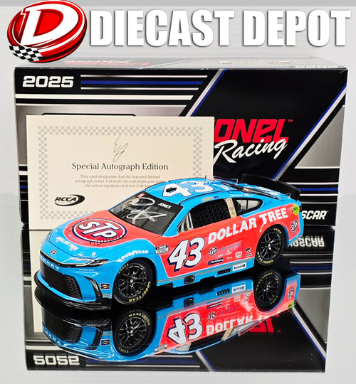 AUTOGRAPHED ERIK JONES 2025 STP/ DOLLAR TREE (RICHARD PETTY THROWBACK) 1/24 ARC DIECAST