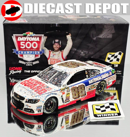 DALE EARNHARDT JR 2014 DAYTONA WIN RACED VERSION DIECAST 1/24 ACTION DIECAST