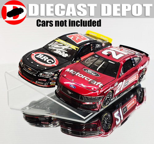 DOUBLE (2-CAR)  SIDE-RISER ACRYLIC DISPLAY  (PACK OF 5) (ADVANCED ORDER DUE WITHIN 2 WEEKS) DOUBLE (2-CAR)  SIDE-RISER ACRYLIC DISPLAY  (PACK OF 5) (ADVANCED ORDER DUE WITHIN 2 WEEKS)