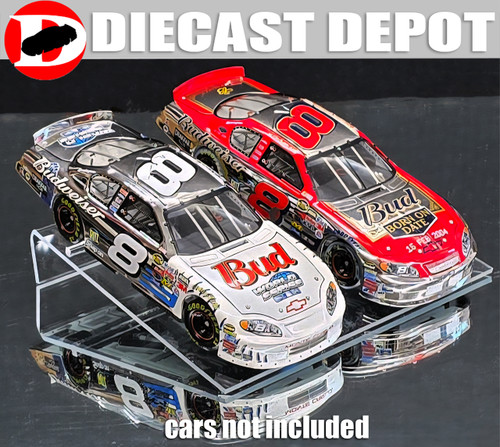 DOUBLE (2-CAR)  "NOSE DOWN" RISER ACRYLIC DISPLAY  (PACK OF 5) DOUBLE (2-CAR)  "NOSE DOWN" RISER ACRYLIC DISPLAY  (PACK OF 5)