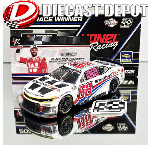 SHANE VAN GISBERGEN 2025 ROVAL WIN RACED VERSION WEATHERTECH 1/24 ARC DIECAST
