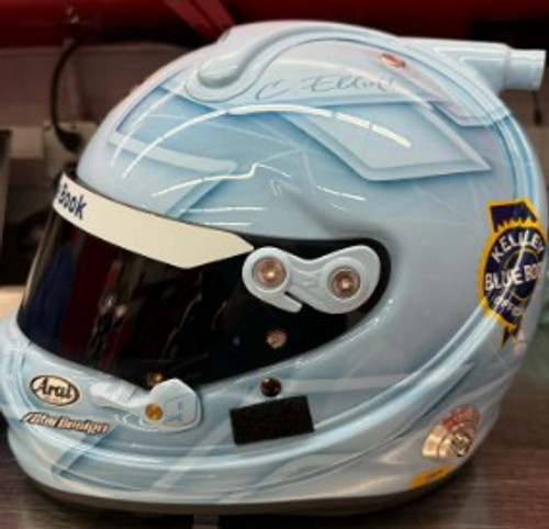 CHASE ELLIOTT 2025 KELLEY BLUE BOOK 1/2 SCALE MINI REPLICA HELMET (ADVANCED ORDER)