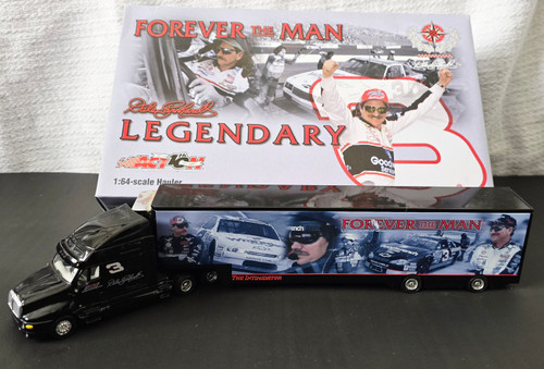DALE EARNHARDT SR 2002 GOODWRENCH "FOREVER THE MAN- LEGENDARY" HAULER 1/64 ACTION (DAMAGED BOX BUT THE HAULER IS MINT)