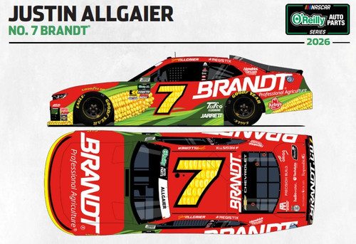 JUSTIN ALLGAIER 2026 BRANDT 1/24 ARC DIECAST (ADVANCED ORDER)
