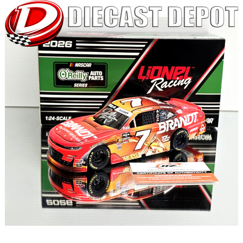 AUTOGRAPHED JUSTIN ALLGAIER 2026 BRANDT WHISKEY 1/24 ARC DIECAST