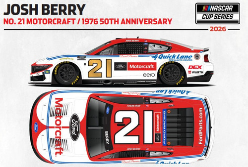 JOSH BERRY 2026 MOTORCRAFT / 1976 50TH ANNIVERSARY *COLOR CHROME* 1/24 ARC DIECAST (ADVANCED ORDER)