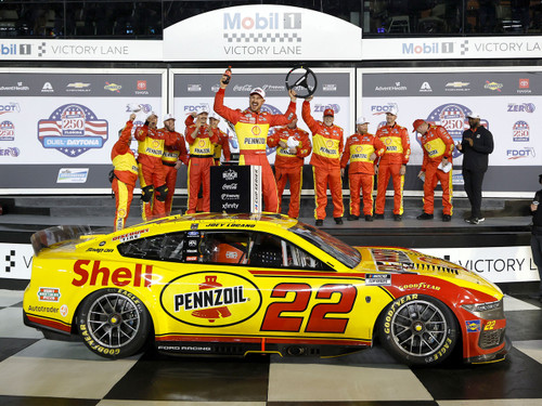 JOEY LOGANO 2026 DUEL 1 AT DAYTONA WIN SHELL  RACED VERSION *COLOR CHROME* 1/24 ARC DIECAST (ADVANCED ORDER)