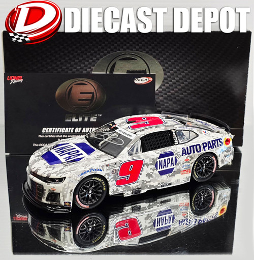 AUTOGRAPHED CHASE ELLIOTT 2025 NAPA SALUTES 1/24 ELITE DIECAST
