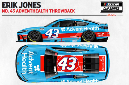 ERIK JONES 2026 RETRO ADVENT HEALTH (RICHARD PETTY THROWBACK) 1/24 ELITE DIECAST (ADVANCED ORDER)