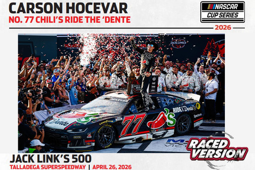 CARSON HOCEVAR 2026 TALLADEGA WIN CHILI'S RACED VERSION  1/64 ARC DIECAST (ADVANCED ORDER)