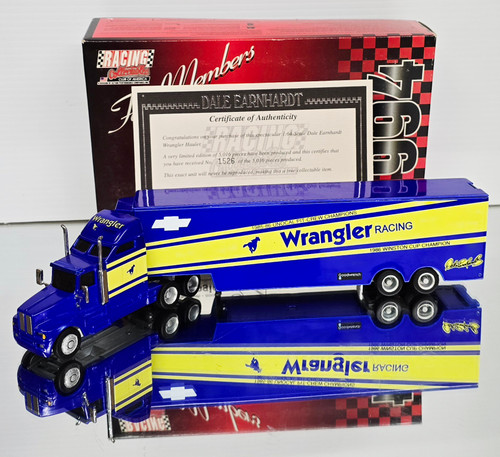 DALE EARNHARDT SR WRANGLER 1986 CHAMPION HAULER TRANSPORTER  1/64 RCCA  DIECAST (1994 PRODUCTION)
