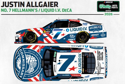 AUTOGRAPHED JUSTIN ALLGAIER 2026 HELLMAN'S/ LIQUID I.V. 1/24 ARC DIECAST (ADVANCED ORDER)