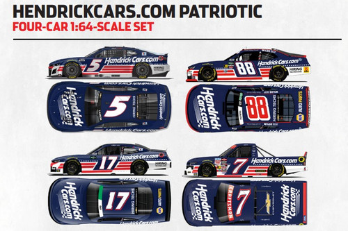 HENDRICK MOTORSPORTS 2026 PATRIOTIC 4-CAR SET 1/64 ACTION DIECASTS (ADVANCED ORDER) KYLE BUSCH 2026 DOVER WIN HENDRICKCARS.COM RACED VERSION TRUCK 1/64 ARC DIECAST (ADVANCED ORDER) (LIMIT 1 PER CUSTOMER)