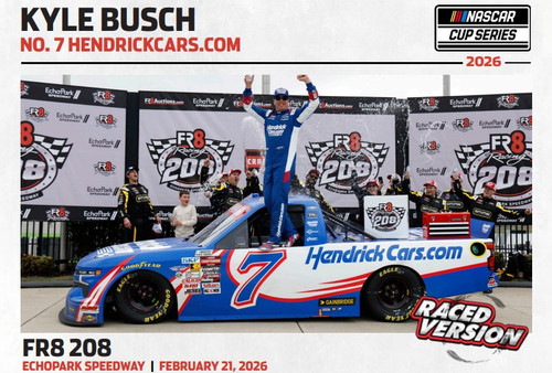 KYLE BUSCH 2026 ATLANTA WIN HENDRICKCARS.COM RACED VERSION TRUCK 1/64 ARC DIECAST