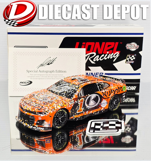 AUTOGRAPHED ROSS CHASTAIN 2024 KANSAS  WIN RACED VERSION KUBOTA 1/24 ARC DIECAST