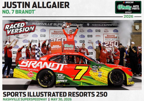 JUSTIN ALLGAIER 2026 NASHVILLE WIN RACED VERSION BRANDT 1/24 ARC DIECAST (ADVANCED ORDER)