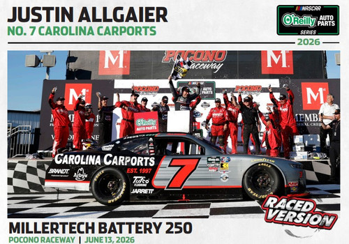 JUSTIN ALLGAIER 2026 POCONO WIN RACED VERSION CAROLINA CARPORT 1/24 ARC DIECAST (ADVANCED ORDER)