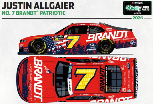JUSTIN ALLGAIER 2026 BRANDT PATRIOTIC 1/24 ARC DIECAST (ADVANCED ORDER)