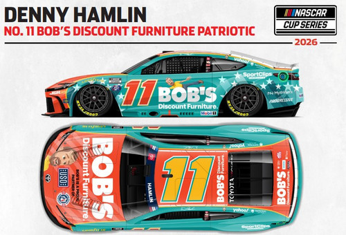 DENNY HAMLIN 2026 BOB'S DISCOUNT FURNITURE PATRIOTIC  1/64 ARC DIECAST (ADVANCED ORDER)