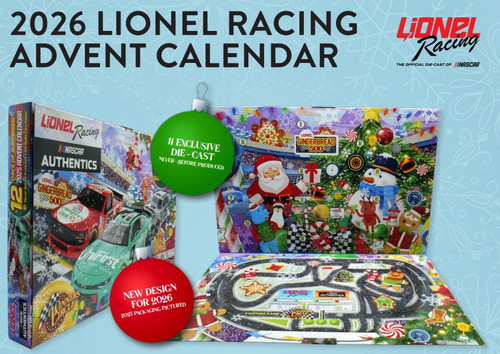 LIONEL RACING 2026 ADVENT CALENDAR - 12 DAYS OF DIECAST - 12 1:64 HARD TOP NASCAR DIECAST SET (ADVANCED ORDER)