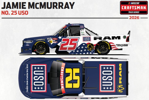 JAMIE MCMURRAY 2026 USO TRUCK 1/24 ARC DIECAST (ADVANCED ORDER)