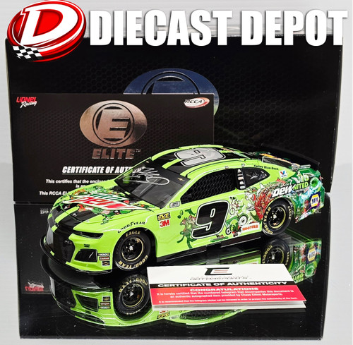 AUTOGRAPHED CHASE ELLIOTT 2019 DEWNITED STATES MOUNTAIN DEW #9 CAMARO  1/24 ELITE SERIES