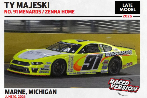 TY MAJESKI 2026 MICHIGAN WIN MENARDS/ ZENNA HOME RACED VERSION LATE MODEL 1/24 ARC DIECAST (ADVANCED ORDER)
