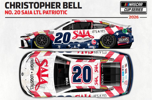 CHRISTOPHER BELL 2026 SAIA PATRIOTIC 1/24 ELITE DIECAST (ADVANCED ORDER)