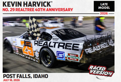 KEVIN HARVICK 2026 IDAHO WIN RACED VERSION REALTREE 40TH ANNIVERSARY LATE MODEL *COLOR CHROME* 1/24 ACTION  (ADVANCED ORDER)