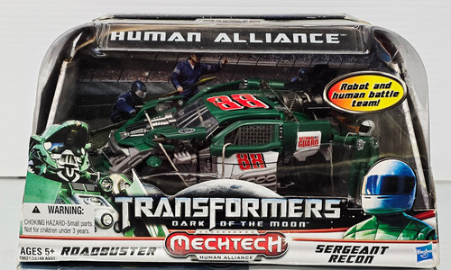 (DALE EARNHARDT JR INSPIRED) 2010 TRANSFORMERS DARK OF THE MOON LEVEL 3 HUMAN ALLIANCE TRANSFORMING CAR BY HASBRO