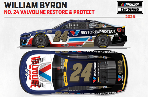 WILLIAM BYRON 2026 VALVOLINE RESTORE & PROTECT *COLOR CHROME*  1/24 ARC DIECAST (ADVANCED ORDER)